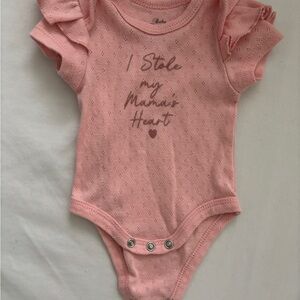 Baby Essentials Pink Ruffle Sleeve Bodysuit